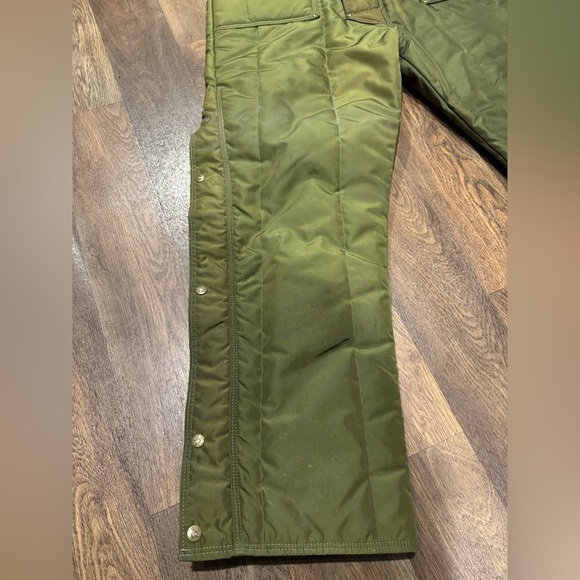 RefrigiWear Vintage Olive Green High Bib Overalls Size XL Style 395 Insulated - Picture 5 of 12